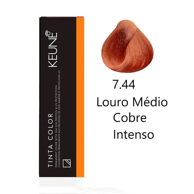 Coloração Keune 7.44 Louro Médio Cobre Intenso 60ML