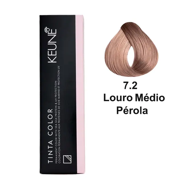 Coloração Keune 7.2 Louro Médio Pérola 60ML