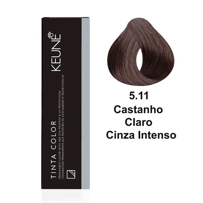 Coloração Keune 5.11 Castanho Claro Cinza Intenso 60ML