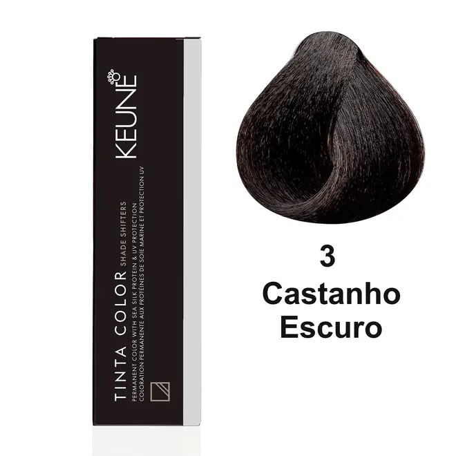 Coloração Keune 3 Castanho Escuro 60ML