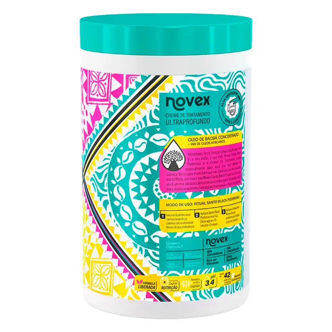 Creme de Tratamento Embelleze Novex Meus Cachos Santo Black Poderoso 1Kg