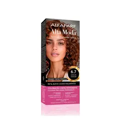 Coloração Permanente Alta Moda 6.7 Castanho Luminoso Claro 150g