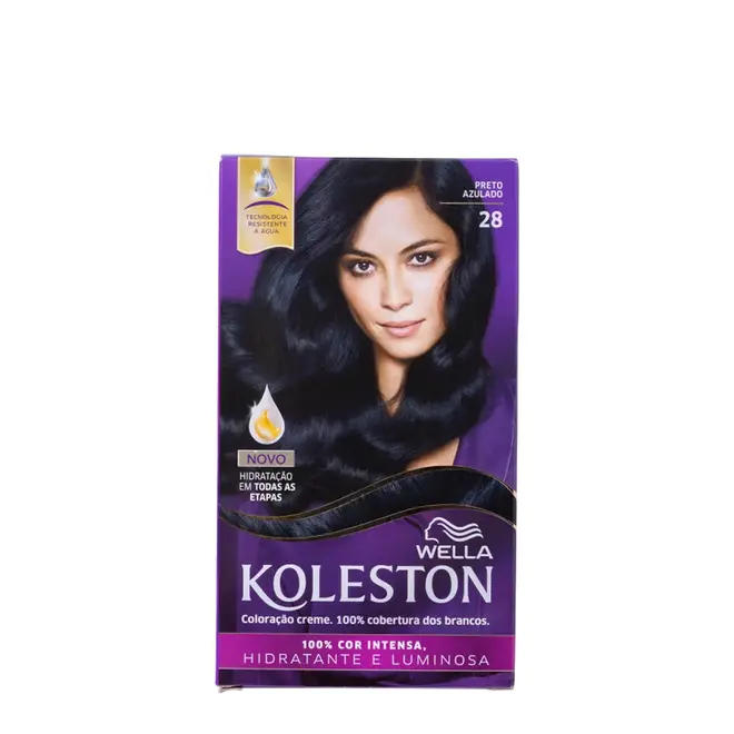 Coloração Permanente Koleston 28 Preto Azulado 125ml