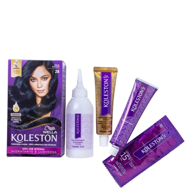 Coloração Permanente Koleston 28 Preto Azulado 125ml