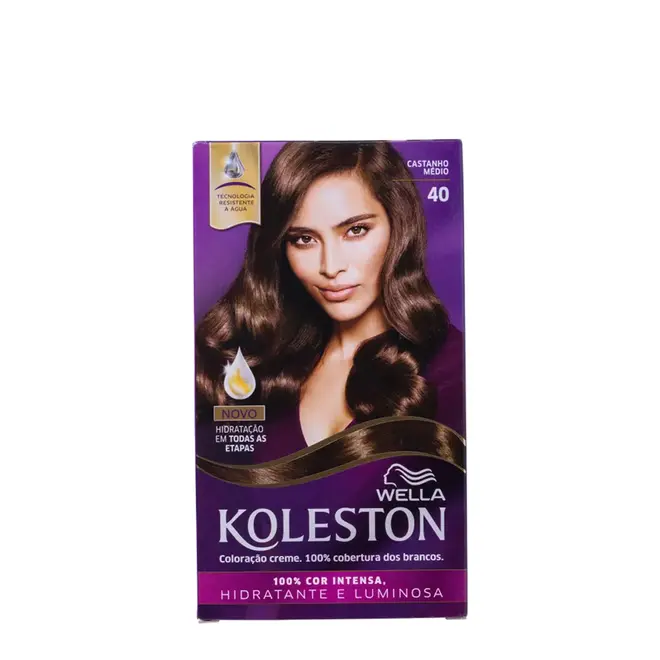 Coloração Permanente Koleston 40 Castanho Médio 125ml