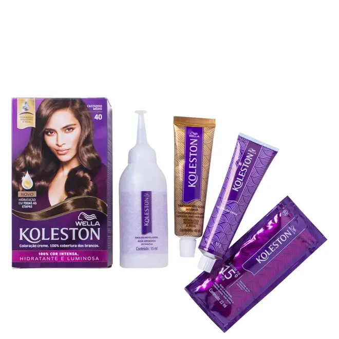 Coloração Permanente Koleston 40 Castanho Médio 125ml