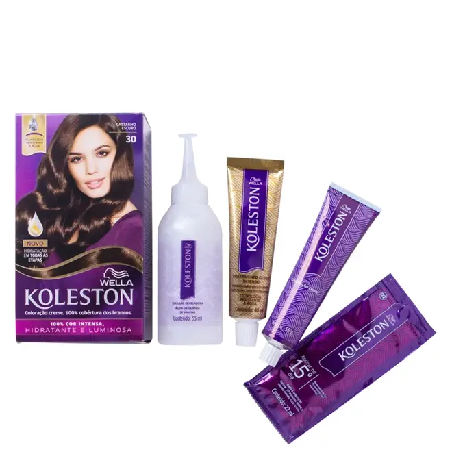 Coloração Permanente Koleston 30 Castanho Escuro 125ml
