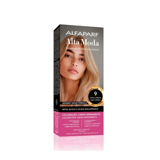 Coloração Permanente Alta Moda 9 Louro Claríssimo 150g