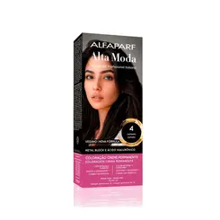 Coloração Permanente Alta Moda 4 Castanho 150g
