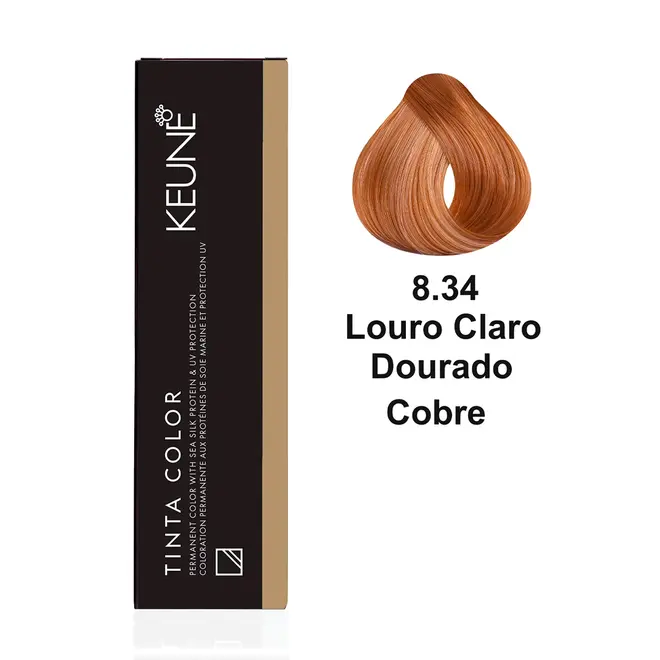 Coloração Keune 8.34 Louro Claro Dourado Cobre 60ML