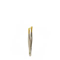 Pinça Edel Solingen Obliqua Ponta Ouro 8cm Re:2211-202