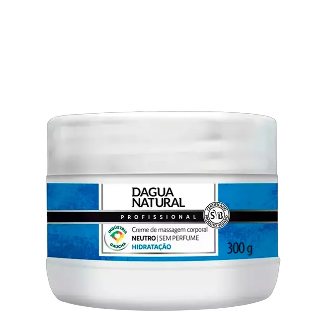Creme de Massagem Corporal D'Agua Natural Neutro 300g