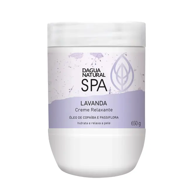 Creme de Massagem Corporal D'Agua Natural SPA Lavanda 650g