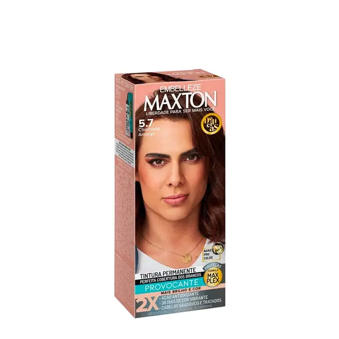 Coloração Permanente Embelleze Maxton Kit 5.7 Chocolate Amargo 125g