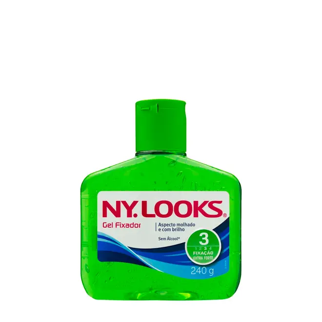 Gel Fixador Ny.looks 3 Fixação Extra Forte Verde 240G