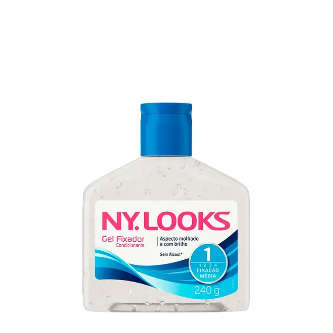 Gel Fixador Ny.looks 1 Fixação Média Incolor 240G