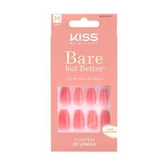 Unha Postiça Kiss New York sem Cola Bare But Better Nude Nude