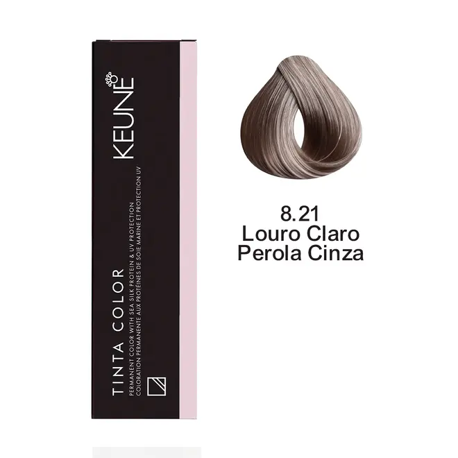 Coloração Keune 8.21 Louro Claro Pérola Cinza 60ML