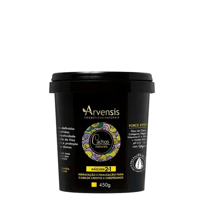 Máscara Capilar Arvensis Cachos Naturais Crespos e Crespíssimos 2x1 450g