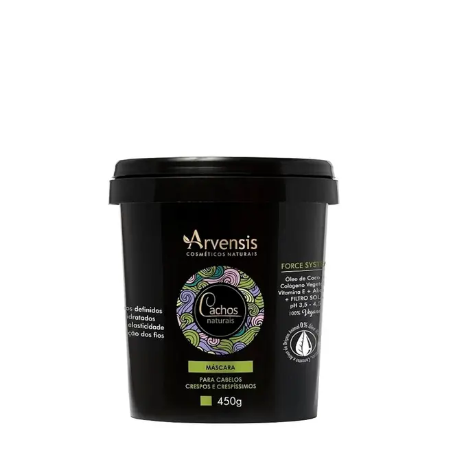 Máscara Capilar Arvensis Cachos Naturais Crespos e Crespíssimos 450g