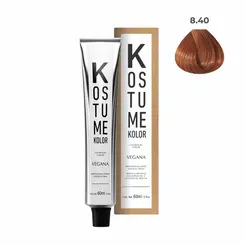 Coloração Permanente Kostume kolor Vegana 8.40 Loiro Claro Cobre Intenso 60ml