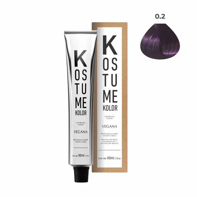 Coloração Permanente Kostume kolor Vegana 0.2 Intensificador Violeta 60ml