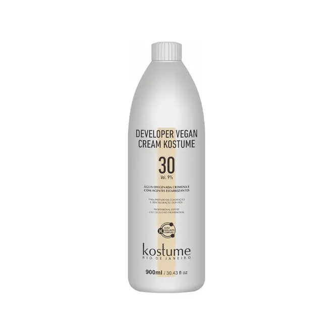 Água Oxigenada Vegana Kostume 30 volumes 900ml