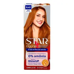 Coloração Permanente Embelleze Star Color sem Amônia Kit 8.43 Cobre Luminoso
