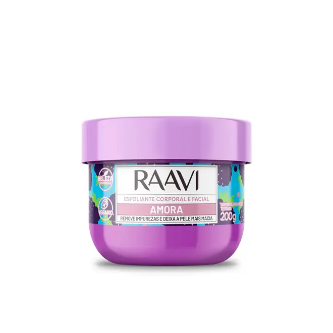 Creme Esfoliante Facial e Corporal Raavi Amora  200g