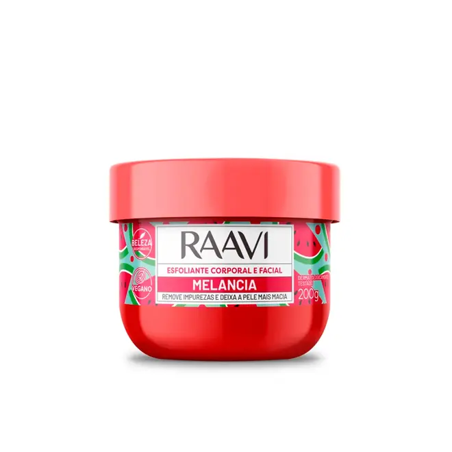Creme Esfoliante Facial e Corporal Raavi Melancia 200g