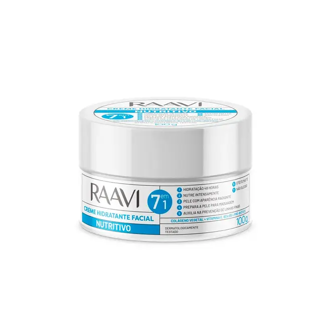 Creme Facial Hidratante Raavi Nutritivo 100g