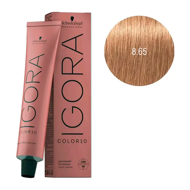 Coloração Permanente Igora Royal Color10 8.65 Louro Claro Marrom Dourado 60ml