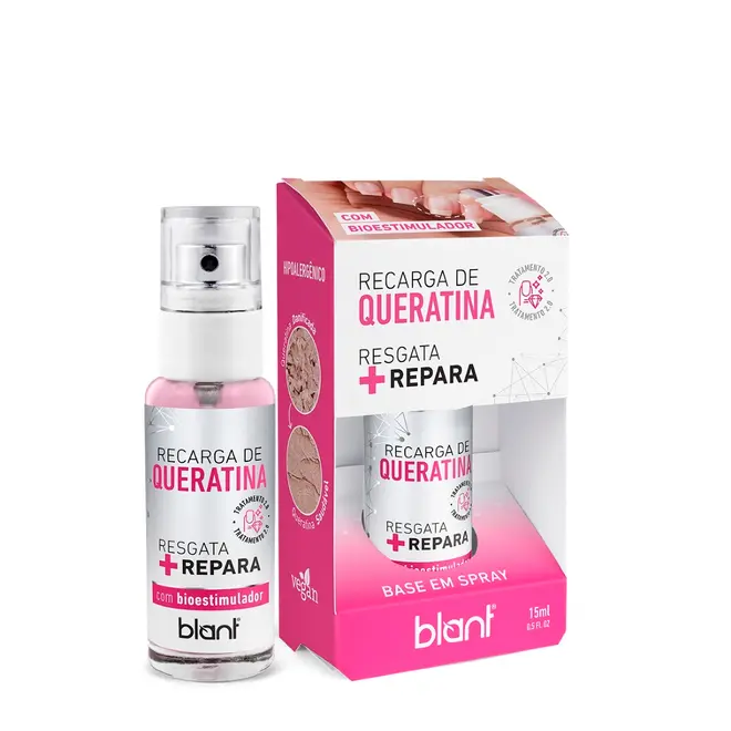 Recarga de Queratina Blant Spray Tratamento Unhas Fracas 15ml