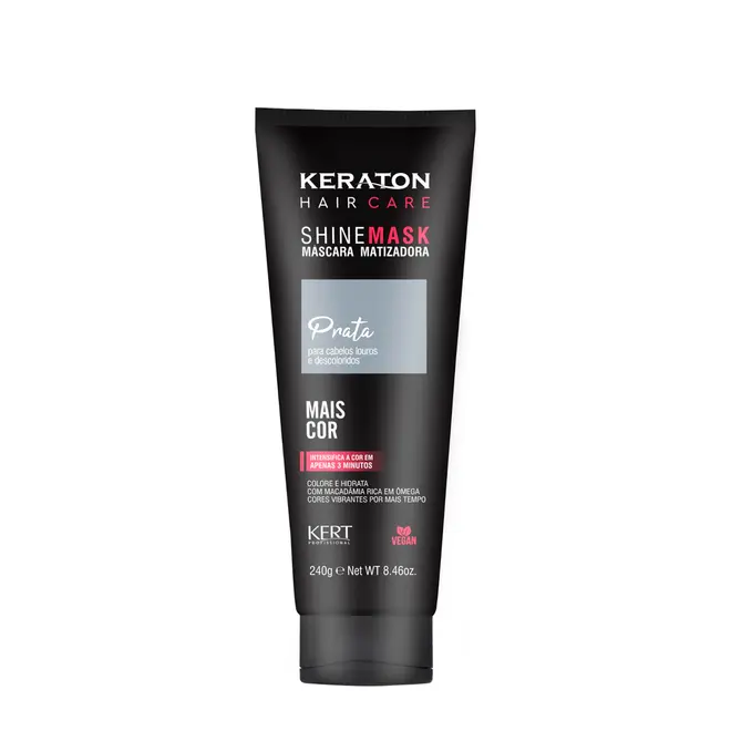 Máscara Intensificadora da Cor Kert Keraton Shine Mask Prata 240G