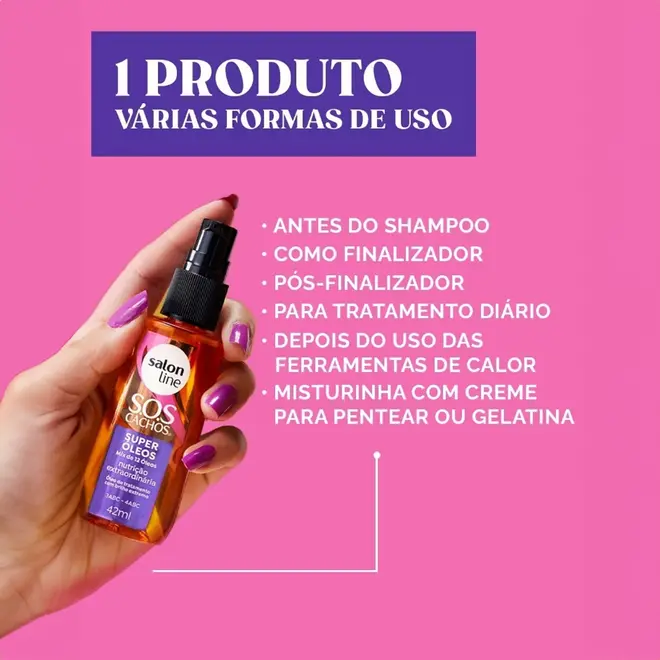 Óleo Salon Line S.O.S Cachos Super Óleos 42ml