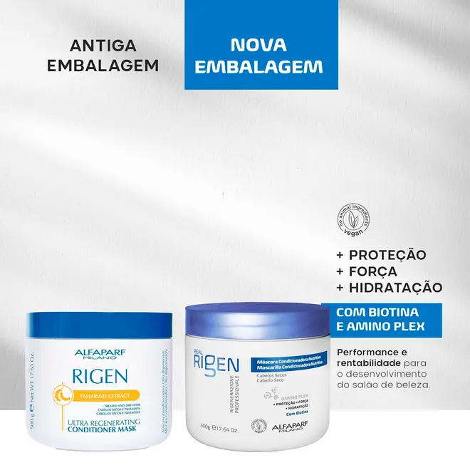 Máscara Capilar Alfaparf Milano Real Rigen Nutritiva 500g