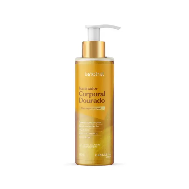 Iluminador Corporal Dourado Labotrat Vai&Brilha 190ml