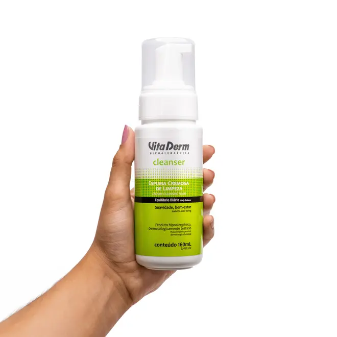 Espuma de Limpeza Facial Vita Derm Cleanser 160ml