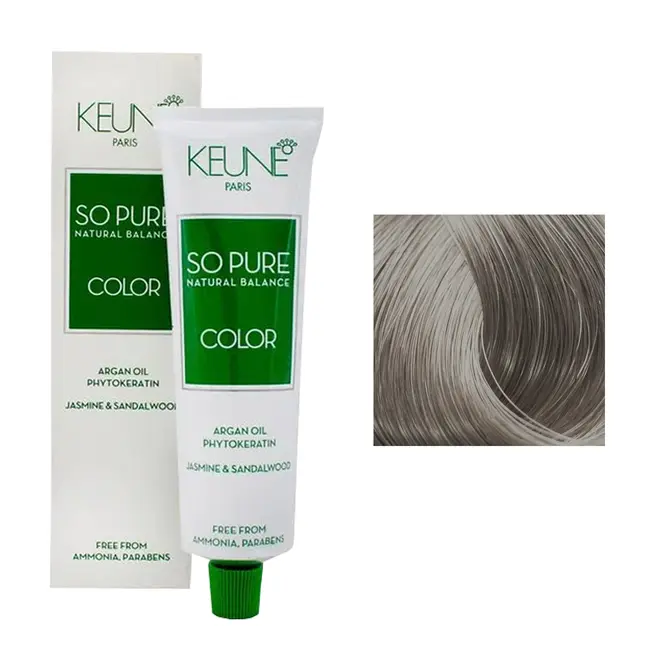 Coloração Keune So Pure 9.12 Louro Muito Claro Cinza Pérola 60ML