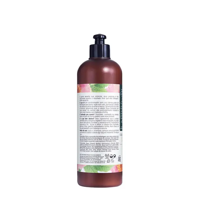 Condicionador Yenzah Bonita Por Natureza Cachos Rosa Mosqueta 500ML