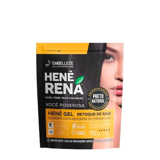 Henê Rená Retoque da Raiz Preto Natural 70G