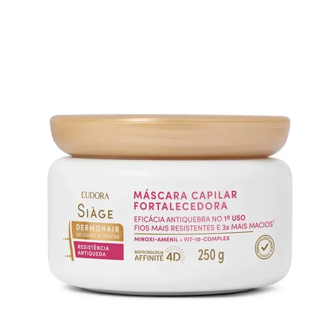 Máscara Capilar Eudora Siàge Resistência Antiqueda 250g
