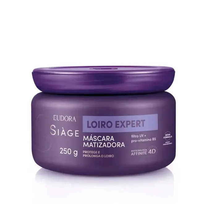 Máscara Capilar Matizadora Eudora Siàge Loiro Expert 250g