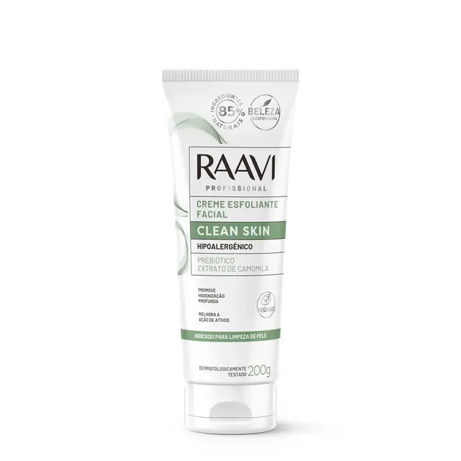 Creme Esfoliante Facial Raavi Clean Skin 200g