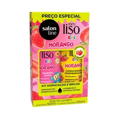 Shampoo e Condicionador Salon Line Meu Liso Kids Morango 300/200ml