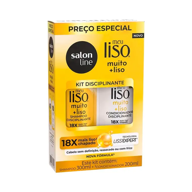 Shampo e Condicionador Salon Line Meu Liso Muito + Liso 300/200ml