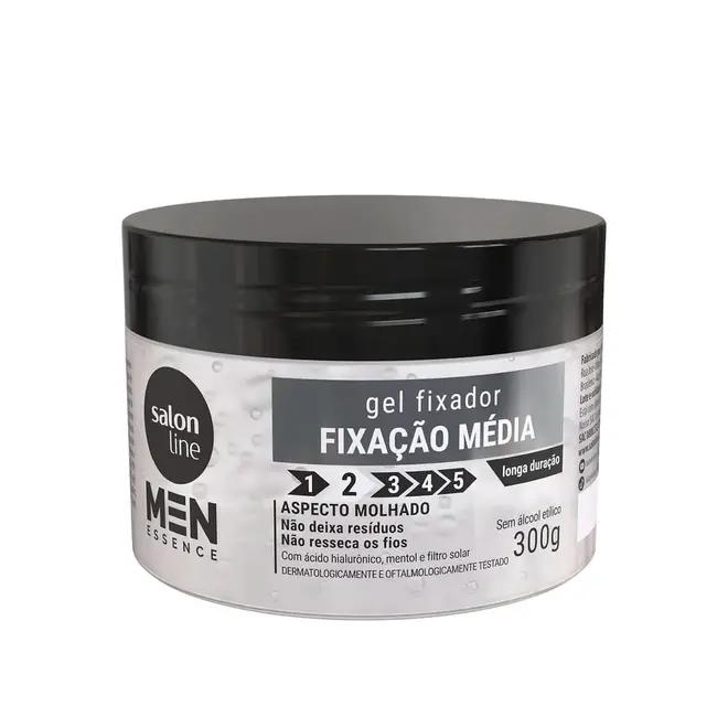 Gel Fixador Salon Line Média Fixação Men Essence 300g