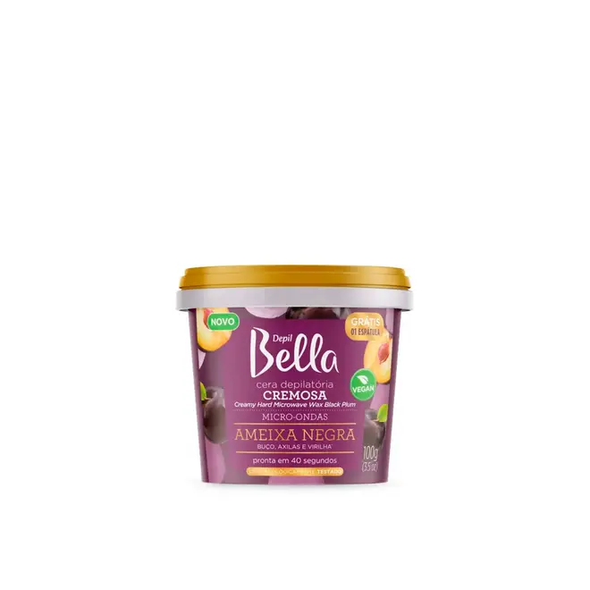 Cera Depilatória para Micro-Ondas Depil Bella  Ameixa 100g
