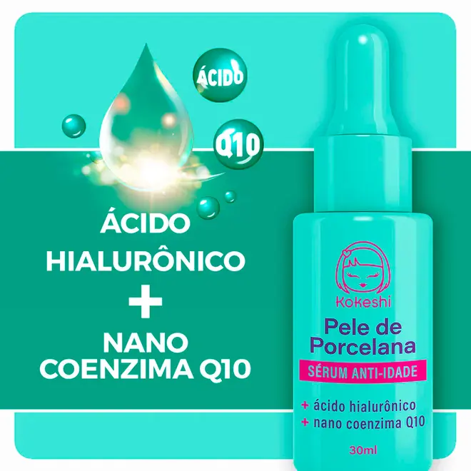 Sérum Facial Anti-idade Kokishi Pele de Porcelana Regenera 30ml