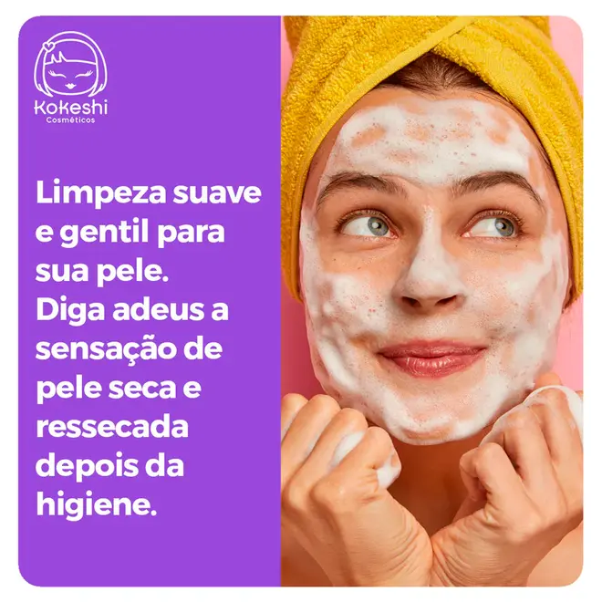 Espuma de Limpeza Facial Kokeshi Chamego 150ml